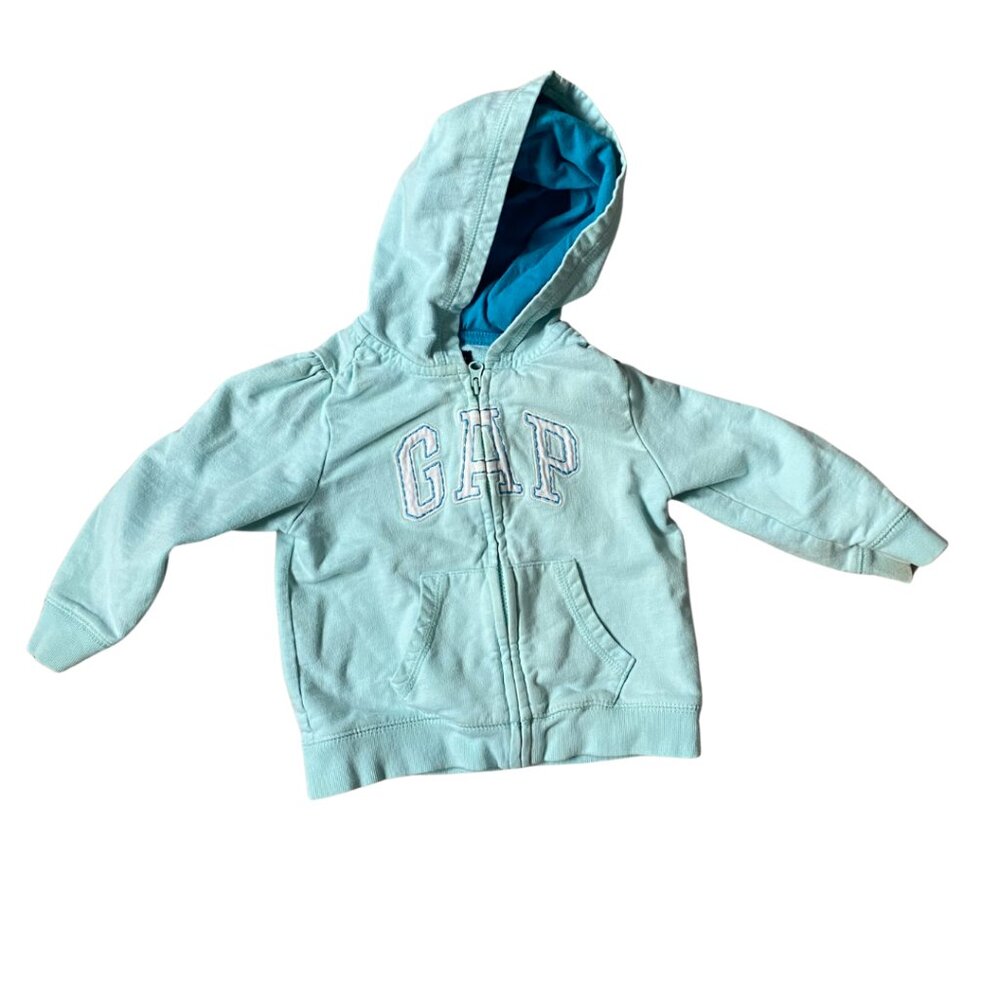 Gap Toddler Hoodie - Teal/Aqua, Size 18–24 Months, Gently Worn